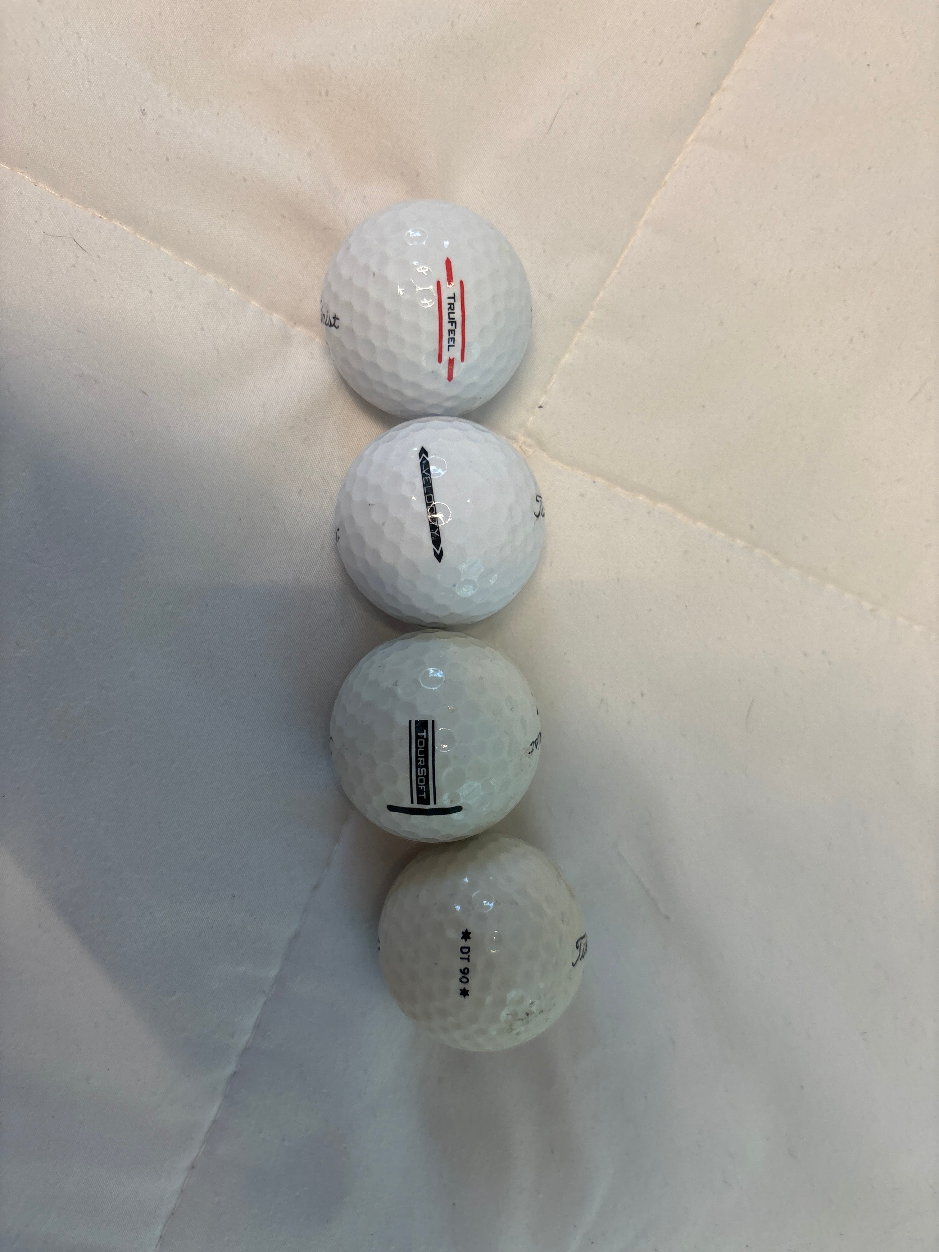 12 used titleist variety pack