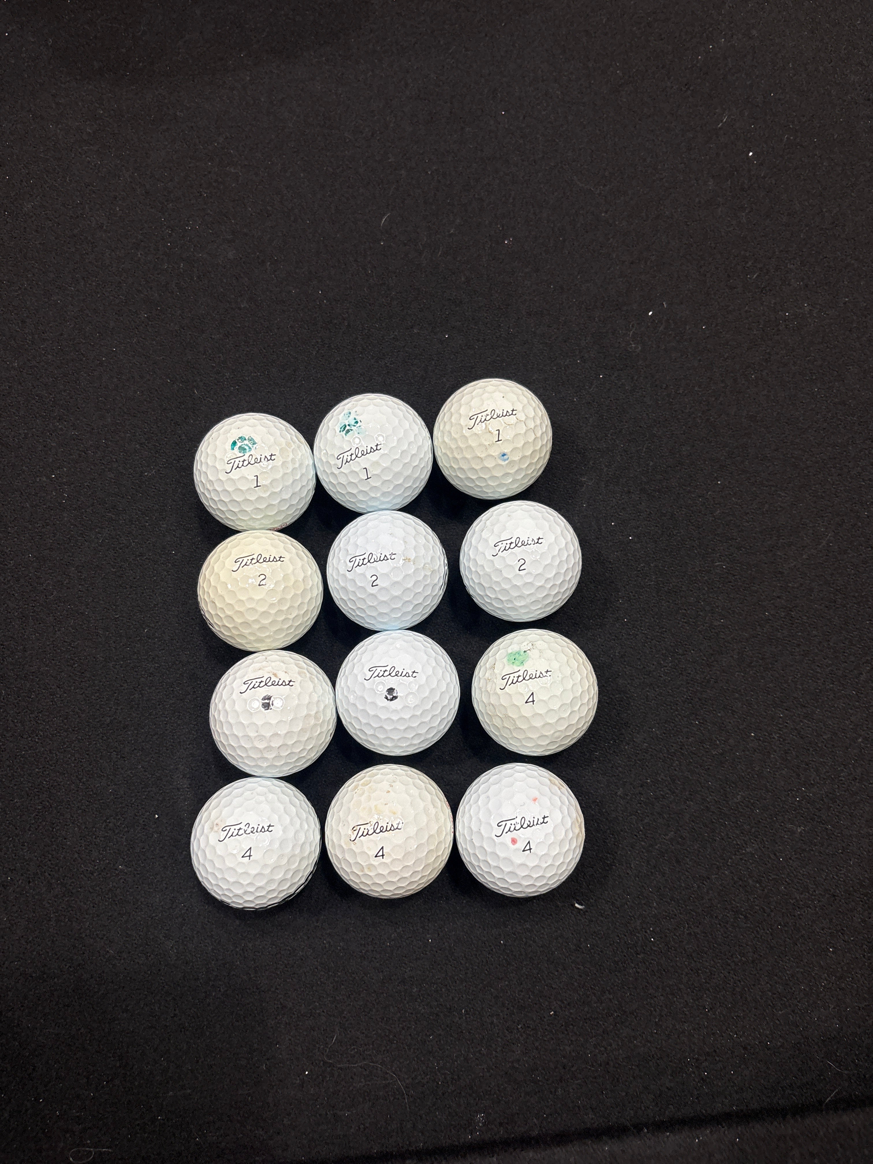 12 used 3rd tier titleist avx golf balls