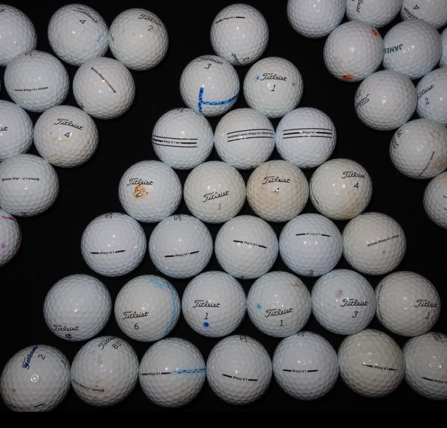 12 used 3rd tier titleist PROV1 golf balls
