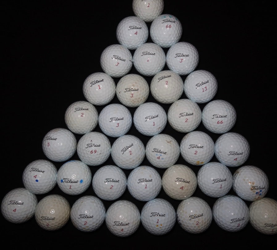 12 used 3rd titleist proV1x golf balls