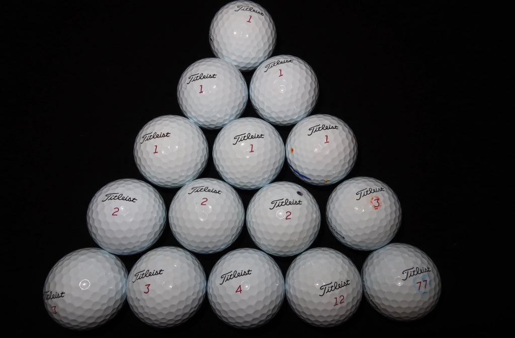 12 used 2nd tier titleist proV1x golf balls