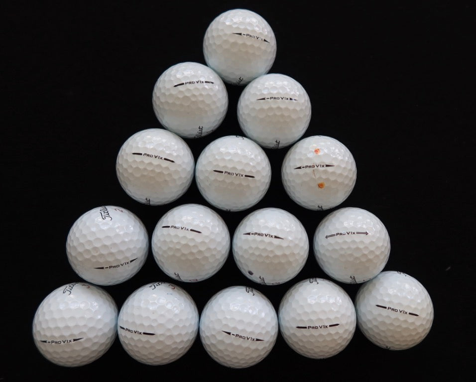 12 used 2nd tier titleist proV1x golf balls